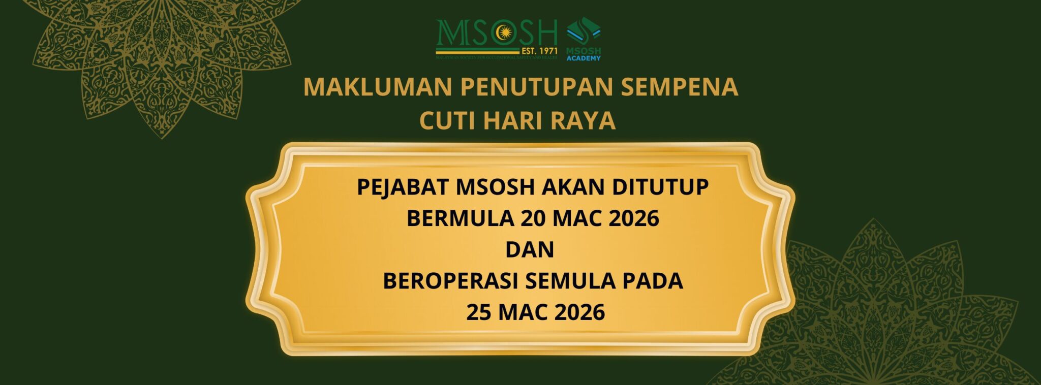 MAKLUMANPENUTUPANPEJABAT